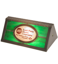 Meyda Green 212443 - 9" Long Personalized South Plains Electric Cooperative Banker's Shade