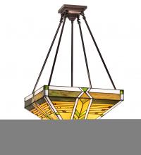 Meyda Green 220187 - 17" Square Abilene Mission Semi-Flushmount