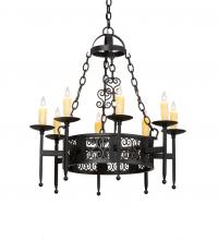 Meyda Green 228282 - 28" Wide Toscano 8 Light Chandelier