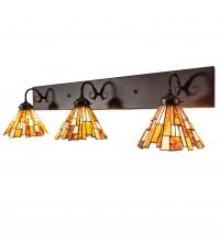 Meyda Green 231033 - 36" Wide Delta Jadestone 3 Light Vanity Light