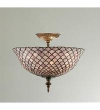 Meyda Green 23310 - 16" Wide Tiffany Fishscale Flushmount