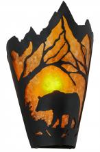Meyda Green 254761 - 8" Wide Bear at Dawn Left Wall Sconce
