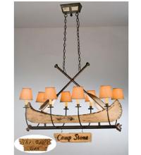 Meyda Green 26977 - 48" Long Personalized Canoe 8 Light Chandelier