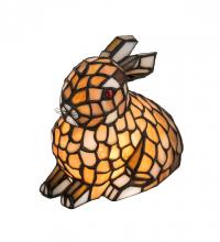 Meyda Green 36734 - 7" High Tiffany Rabbit Honey Accent Lamp