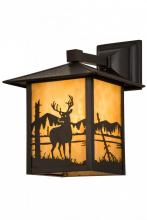 Meyda Green 39870 - 9"Sq Seneca Deer at Lake Solid Mount Wall Sconce