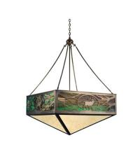 Meyda Green 51230 - 18" Square Lone Elk Inverted Pendant