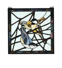 Meyda Green 68387 - 18"W X 18"H Backyard Friends Stained Glass Window