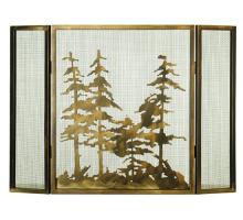 Meyda Green 68388 - 36" Wide X 26" High Tall Pines Fireplace Screen