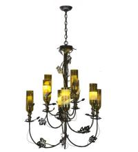Meyda Green 82695 - 34"W Tuscan Vineyard 9 Arm Wine Bottle Chandelier