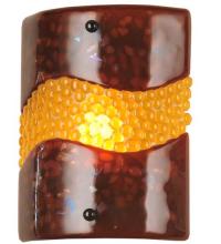 Meyda Green 98905 - 9" Wide Metro Fusion Amber Pietre Wall Sconce