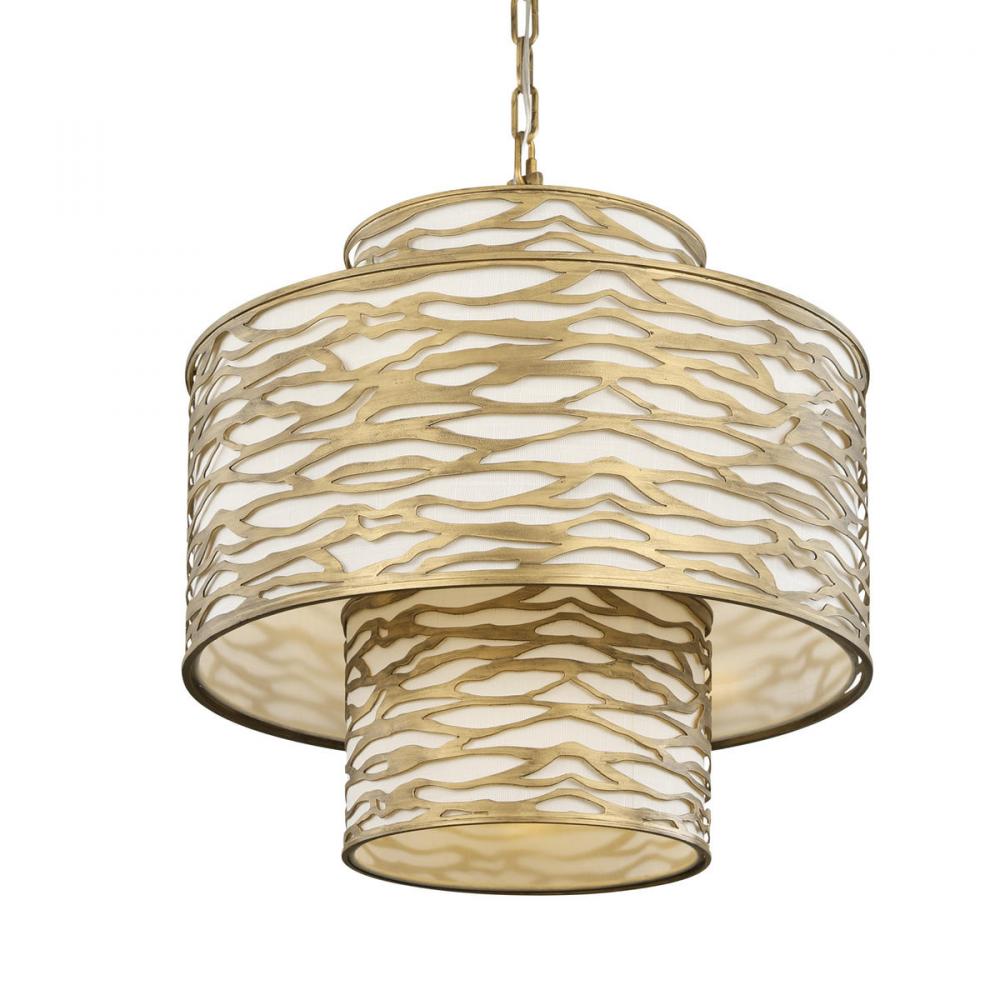 Kato 4 Light 3-Tier Pendant - Havana Gold