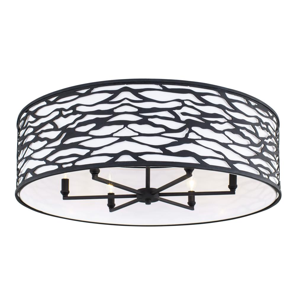 Kato 6 Light Convertible Semi-Flush/Pendant - Carbon