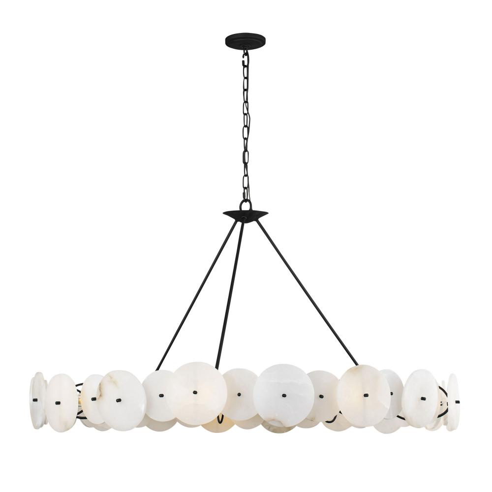 Cosmos 9-Lt Chandelier - Matte Black
