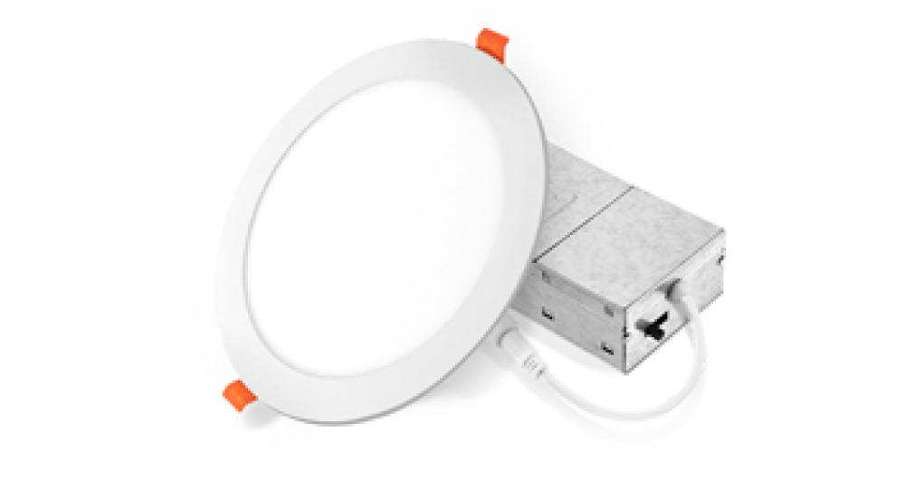 ASD LED Wafer Round 8 inch 20W 120V Triac 2700/3000/3500/4000/5000K White ETL ES T24 JA8