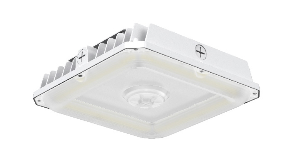 ASD LED Edge-Lit Canopy with Q-base 40/60/70W 120-277V 0-10V Dimmable 140Lm/W 3000/4000/5000K White 