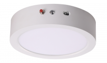 ASD Lighting ASD-MPR-9D18CC-EM-WH - ASD LED Round Surface Mini Panel 9" 18W 120V CCT Selectable 3000/4000/5000K Dimmable with Batter