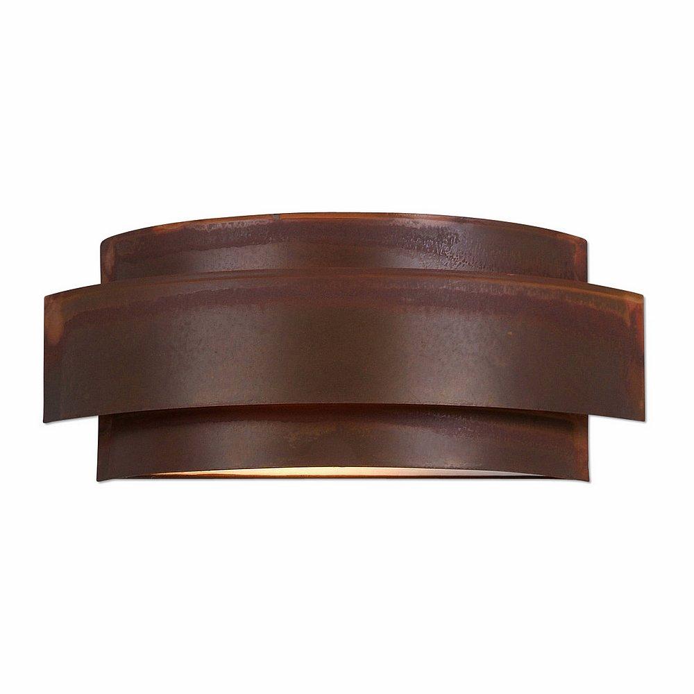 Northridge Double Sconce - Rustic Plain - Rustic Brown Finish