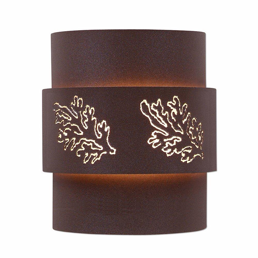 Northridge Sconce Large - Cedar Bough Cutout - Rustic Brown Finish