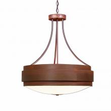 Avalanche Ranch Lighting A42801FC-02 - Northridge Chandelier Small - Rustic Plain - Frosted Glass Bowl - Rust Patina Finish