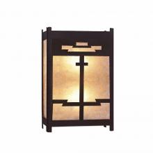 Avalanche Ranch Lighting M14276AL-28 - Seneca Sconce Large - Southwest - Almond Mica Shade - Dark Bronze Metallic Finish