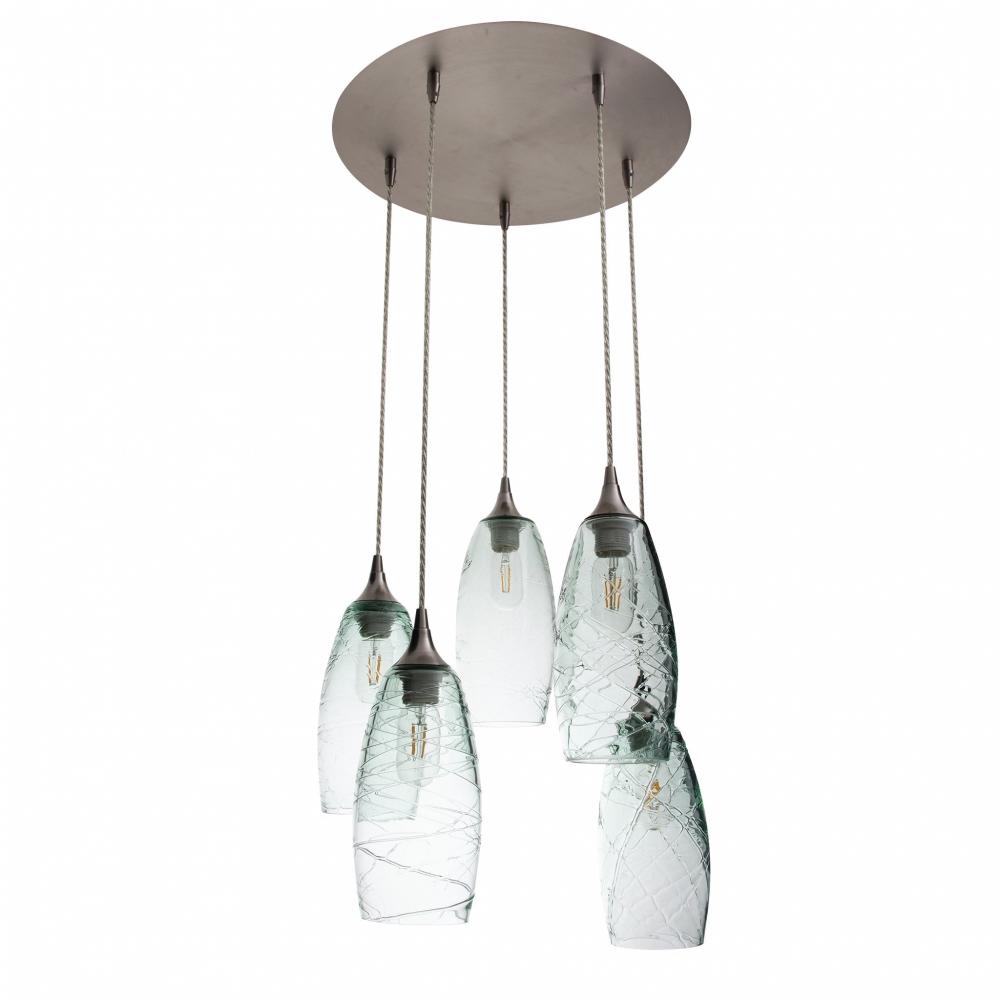 147 Spun: 5 Pendant Cascade Chandelier