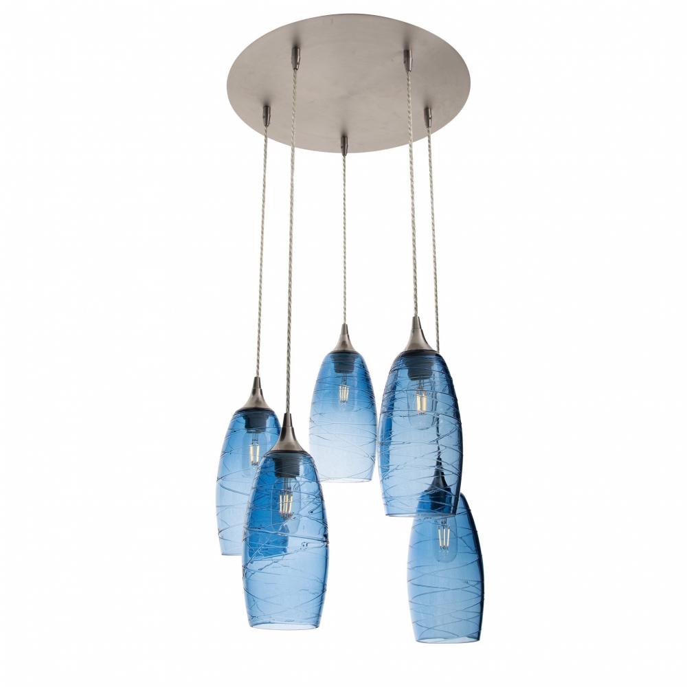 147 Spun: 5 Pendant Cascade Chandelier