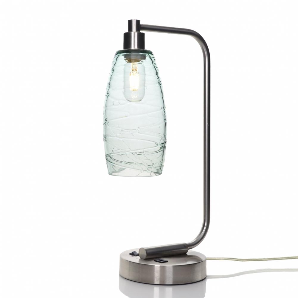 147 Spun: Table Lamp - Eco Clear / Brushed Nickel