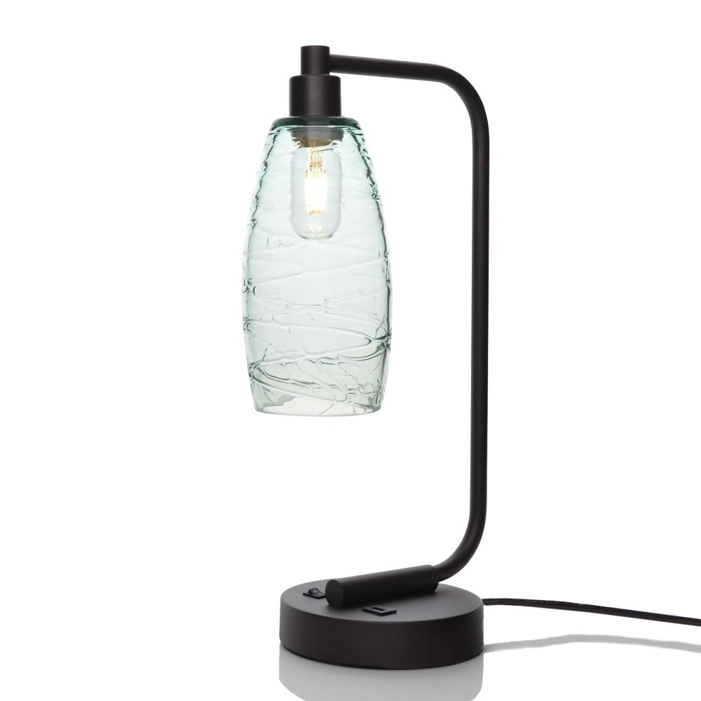 147 Spun: Table Lamp - Eco Clear / Matte Black