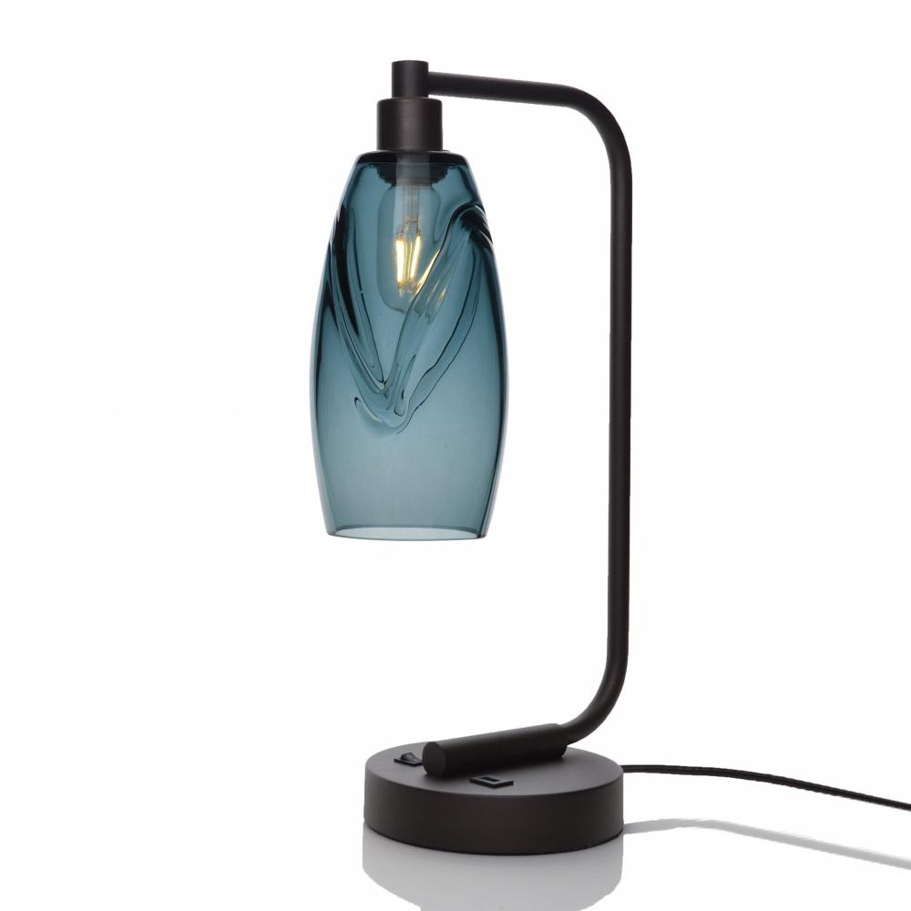 147 Swell: Table Lamp - Slate Gray / Dark Bronze