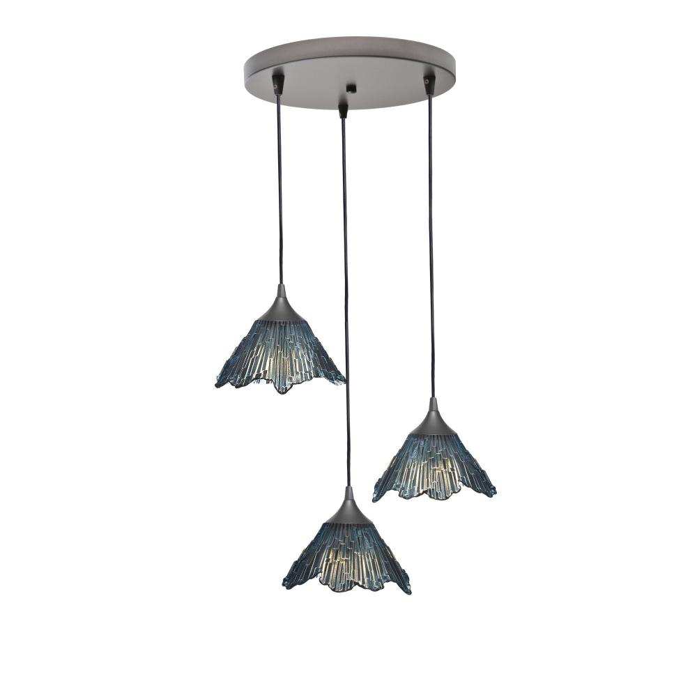 212 Summit: 3 Pendant Cascade Chandelier