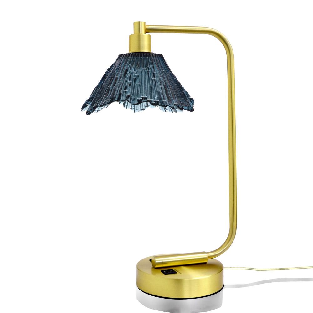 212 Summit: Table Lamp - Slate Gray / Satin Brass
