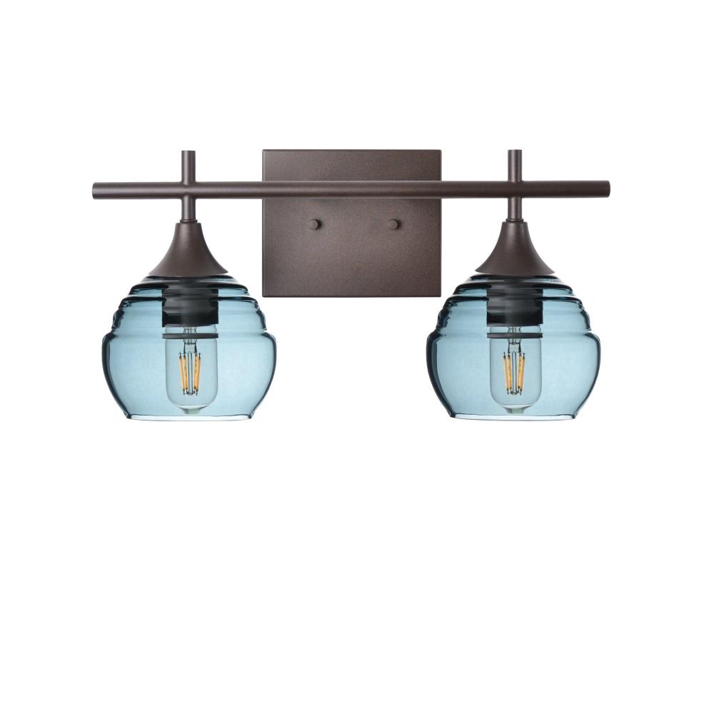 301 Lucent: 2 Light Wall Vanity - Slate Gray / Dark Bronze