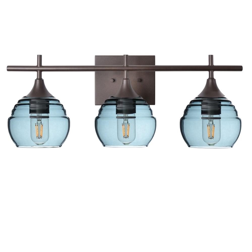 301 Lucent: 3 Light Wall Vanity - Slate Gray / Dark Bronze