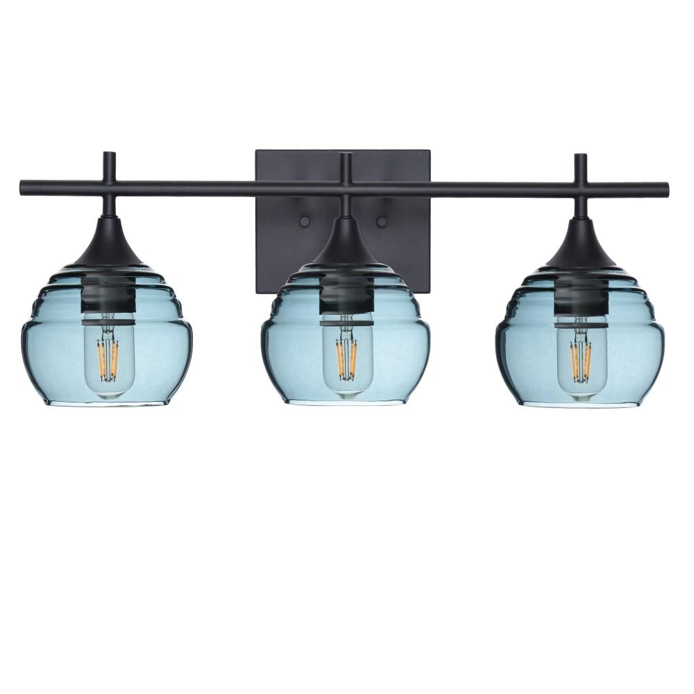 301 Lucent: 3 Light Wall Vanity - Slate Gray / Matte Black