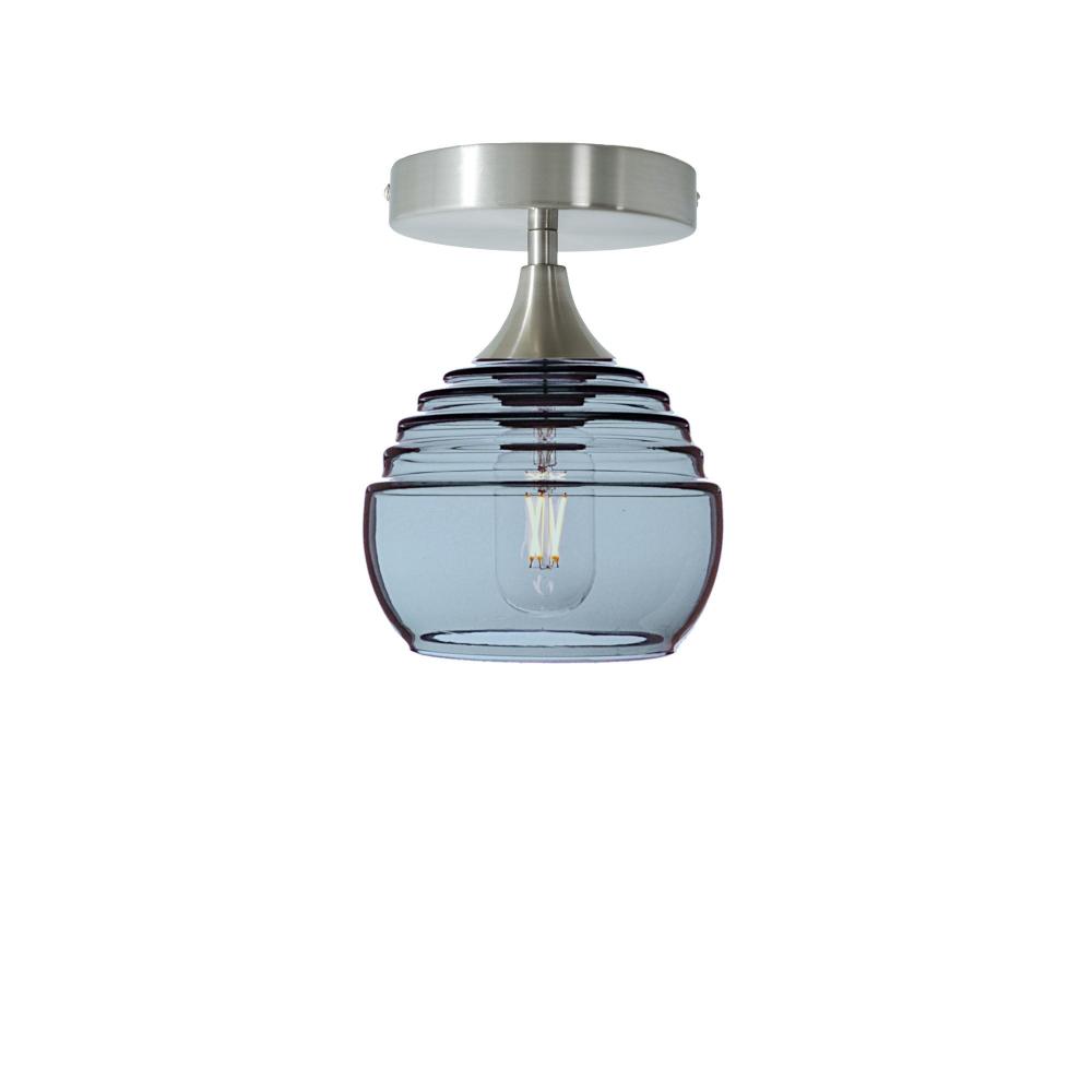 301 Lucent: Semi Flush Light - Slate Gray / Brushed Nickel