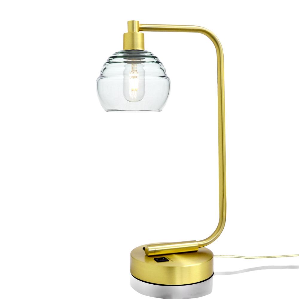 301 Lucent: Table Lamp - Eco Clear / Satin Brass