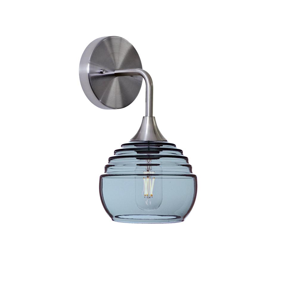 301 Lucent: Wall Sconce - Slate Gray / Brushed Nickel