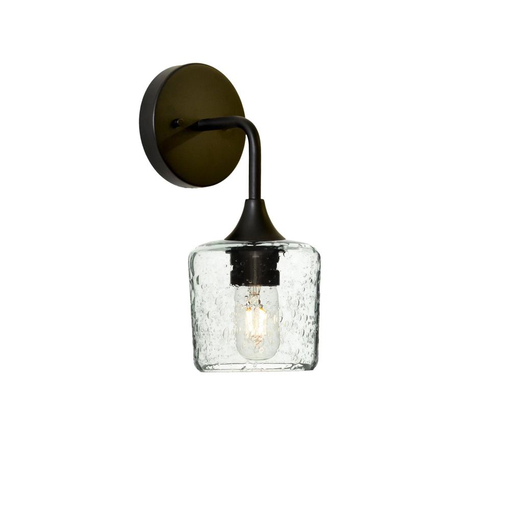 601 Lunar: Wall Sconce - Eco Clear / Matte Black