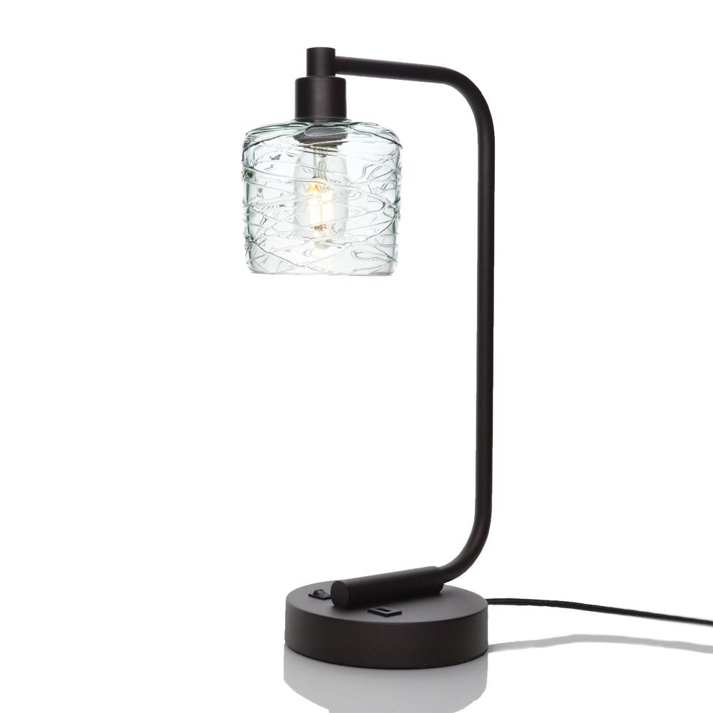 601 Spun: Table Lamp - Eco Clear / Matte Black