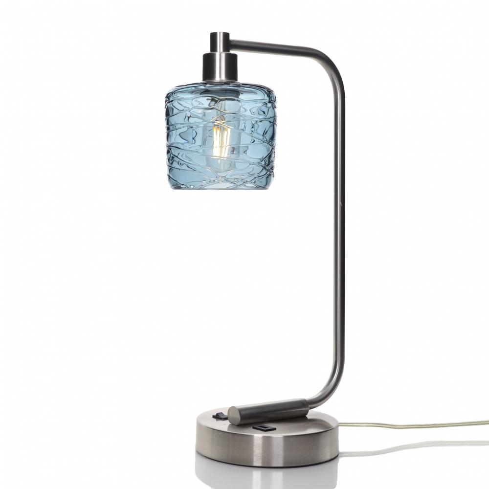 601 Spun: Table Lamp - Slate Gray / Brushed Nickel