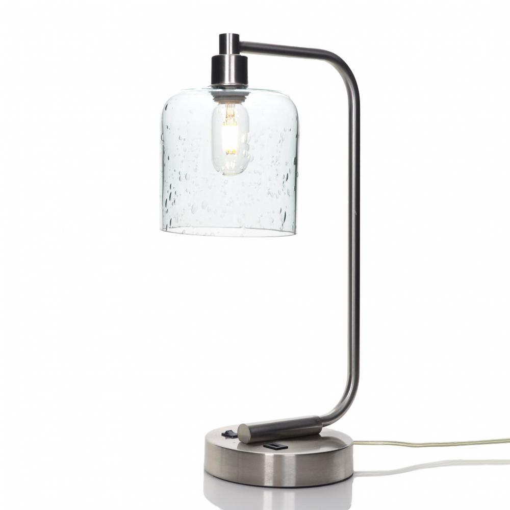 603 Lunar: Table Lamp - Eco Clear / Brushed Nickel