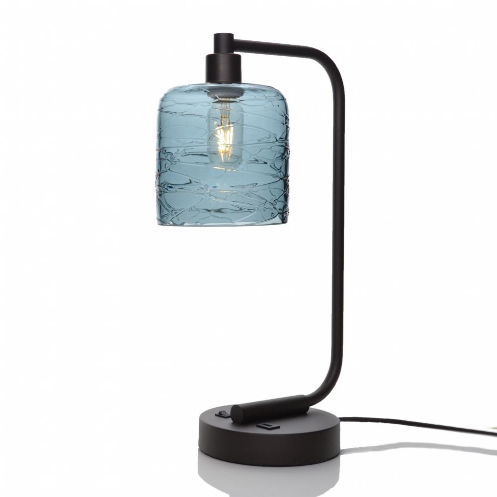 603 Spun: Table Lamp - Slate Gray / Dark Bronze