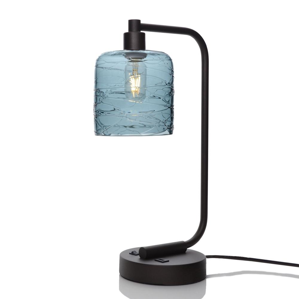 603 Spun: Table Lamp - Slate Gray / Matte Black