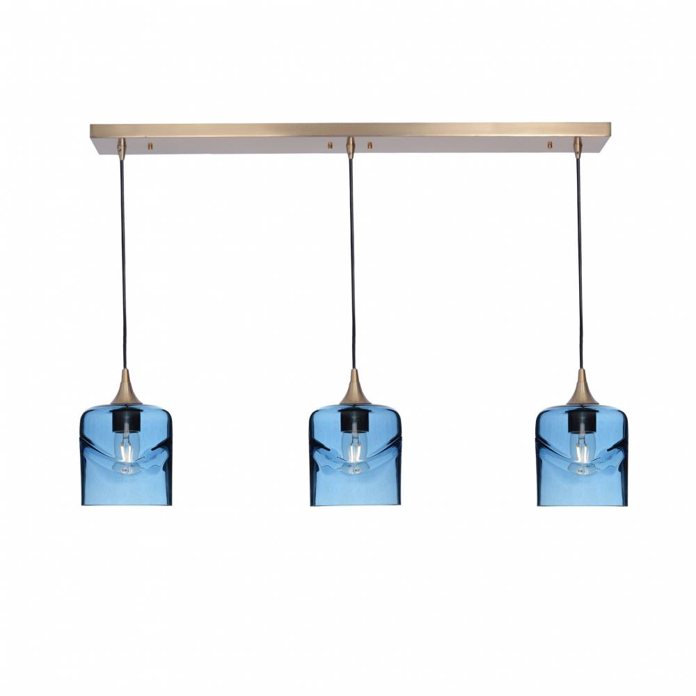 603 Swell: 3 Pendant Linear Chandelier