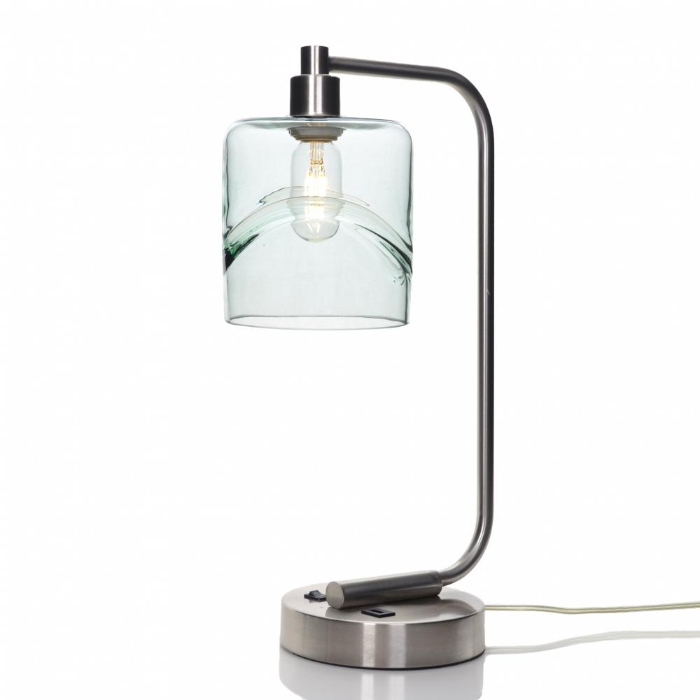603 Swell: Table Lamp - Eco Clear / Brushed Nickel