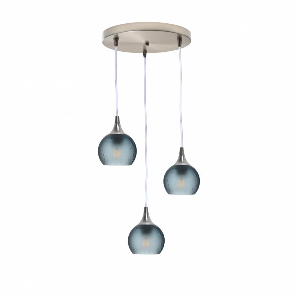 763 Celestial: 3 Pendant Cascade Chandelier