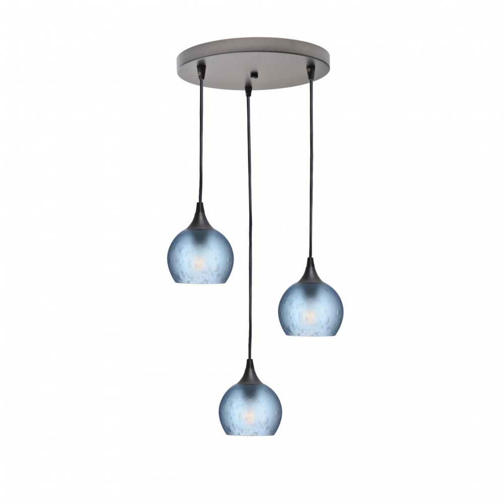 763 Celestial: 3 Pendant Cascade Chandelier