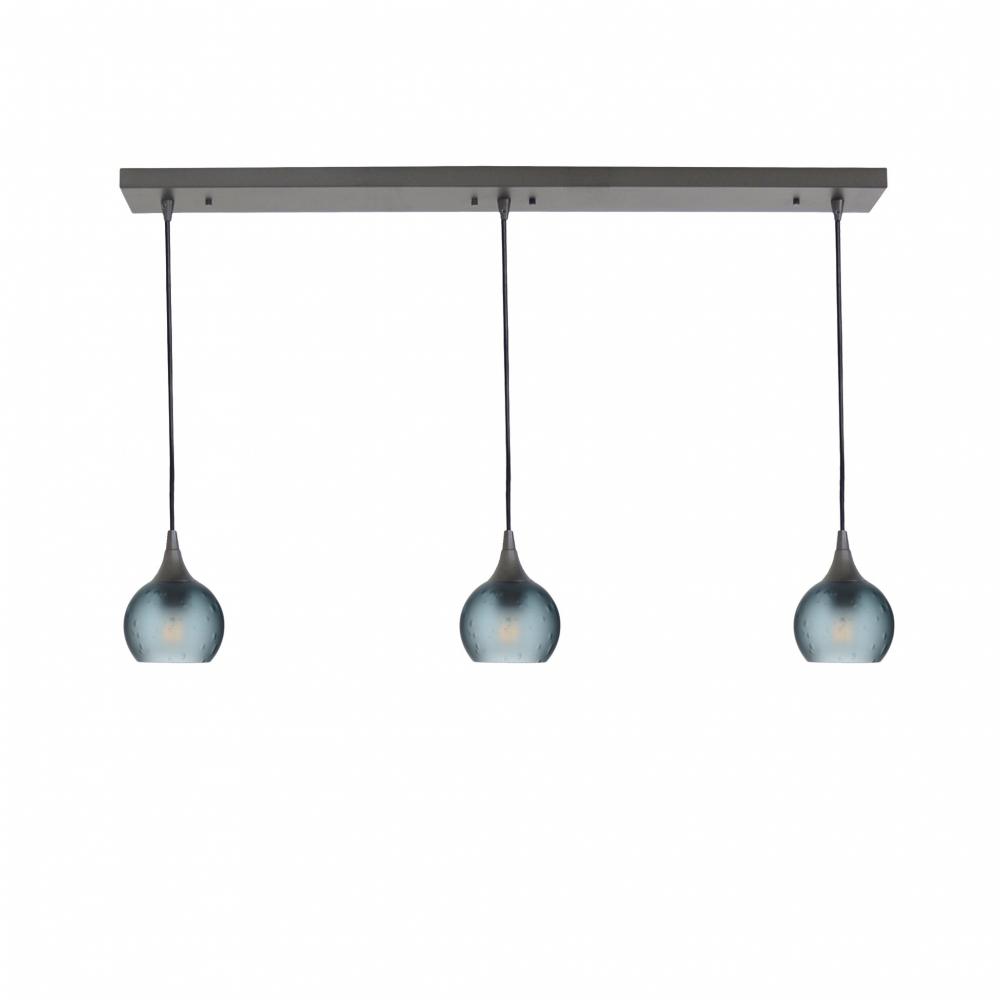763 Celestial: 3 Pendant Linear Chandelier