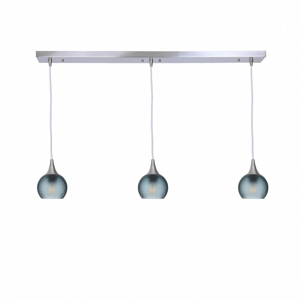 763 Celestial: 3 Pendant Linear Chandelier