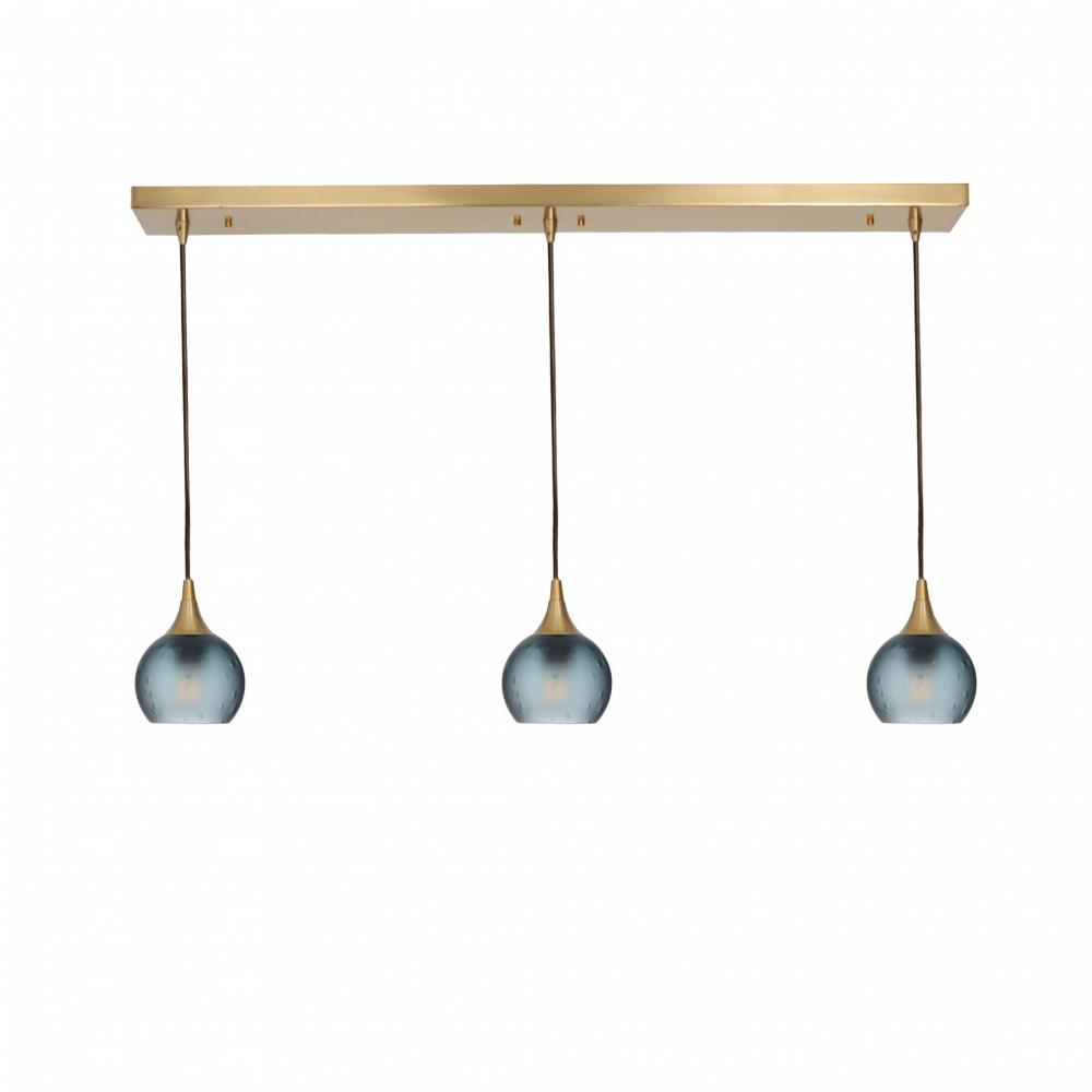 763 Celestial: 3 Pendant Linear Chandelier